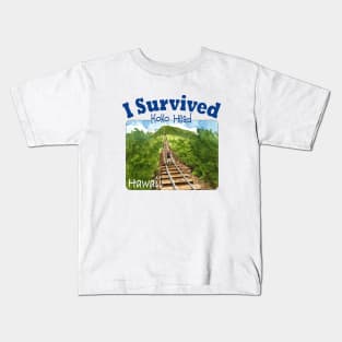 I Survived Koko Head, Hawaii Kids T-Shirt